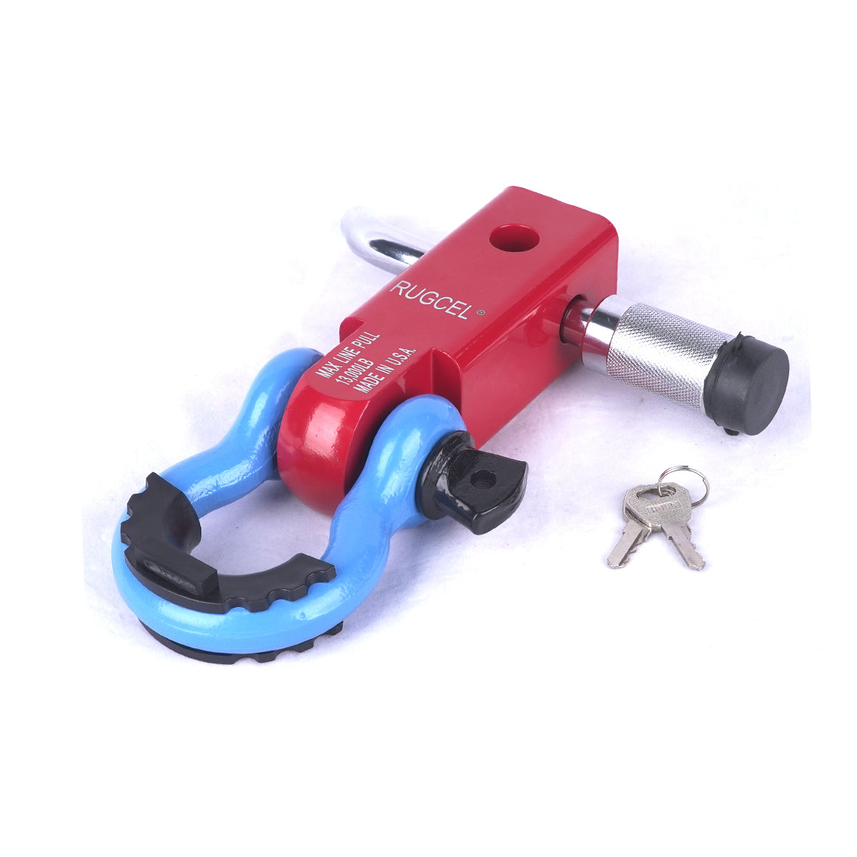 RUGCEL 2 inch Shackle Hitch Receiver and D Ring Shackle