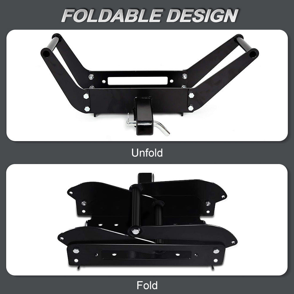 RUGCEL WINCH 10x 4 1/2 Cradle Winch Mount Mounting Plate 8000-15,000 Lb Capacity Winch Mounting Hitch Receiver Recovery Winches Foldable