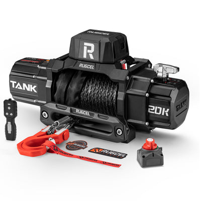 RUGCEL TANK WINCH  20000LB DC Synthetic Rope