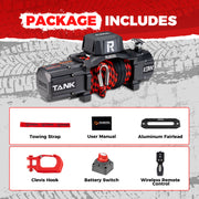 RUGCEL TANK WINCH  13500LB Dual Color Rope