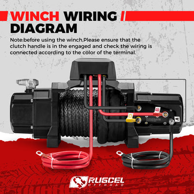 RUGCEL TANK WINCH  20000LB DC Synthetic Rope