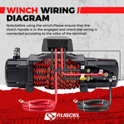 RUGCEL TANK WINCH  13500LB Dual Color Rope