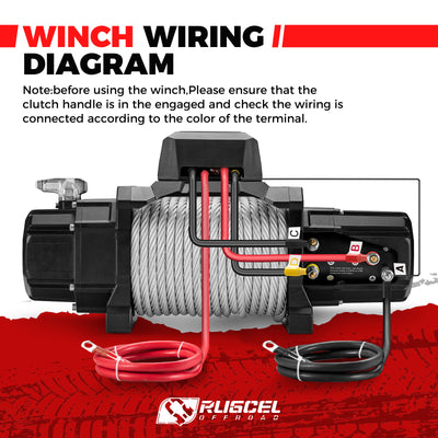 RUGCEL TANK WINCH 12V  20000LB Steel Rope