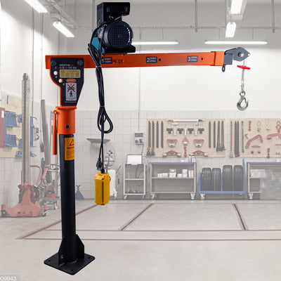 RUGCEL 1100lb Folding Household Hoist Truck Crane with 110V Electric 880lb Hoist