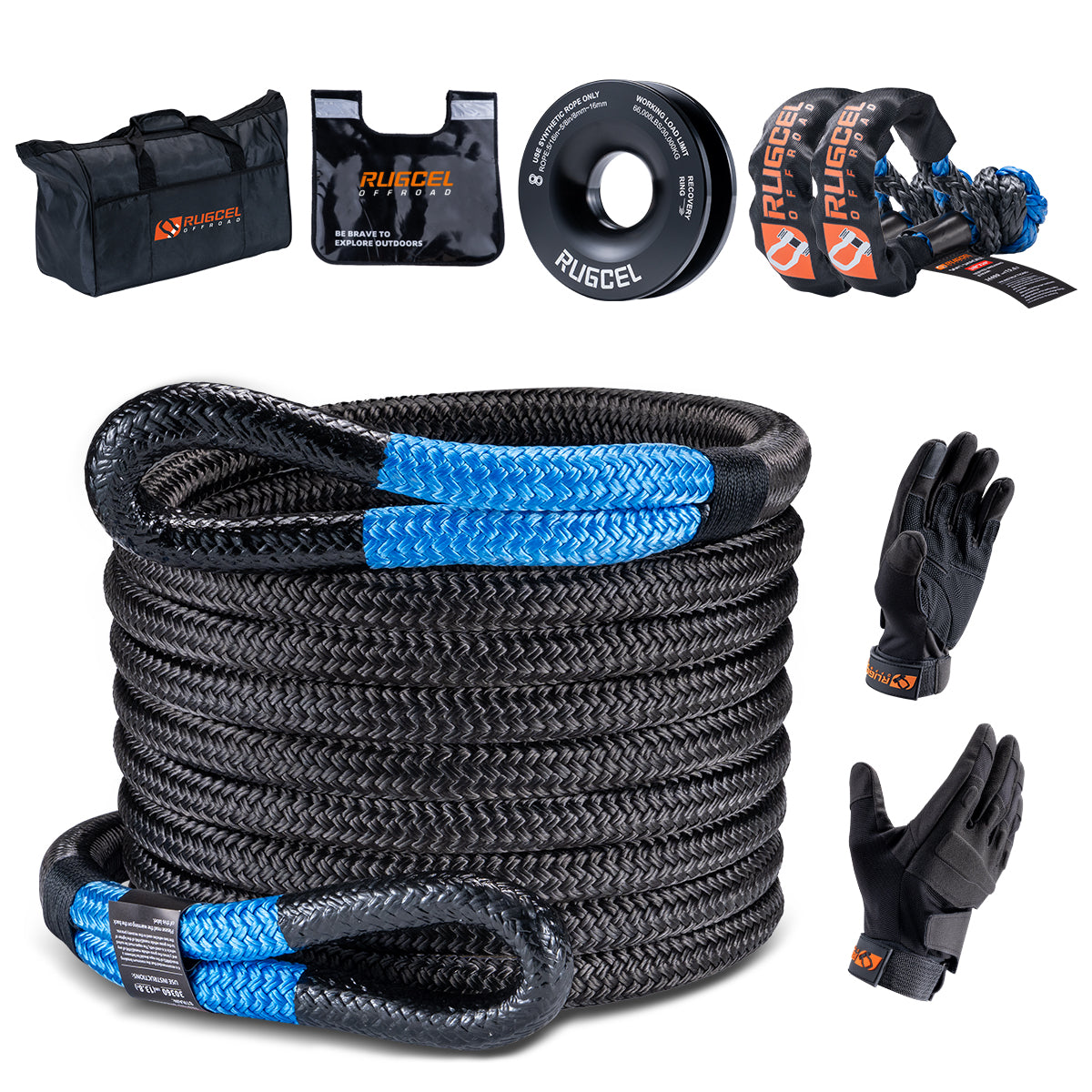 RUGCEL Kinetic Recovery Rope kit (30,360 lbs)
