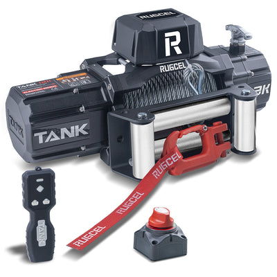RUGCEL TANK WINCH  13500LB Steel Rope
