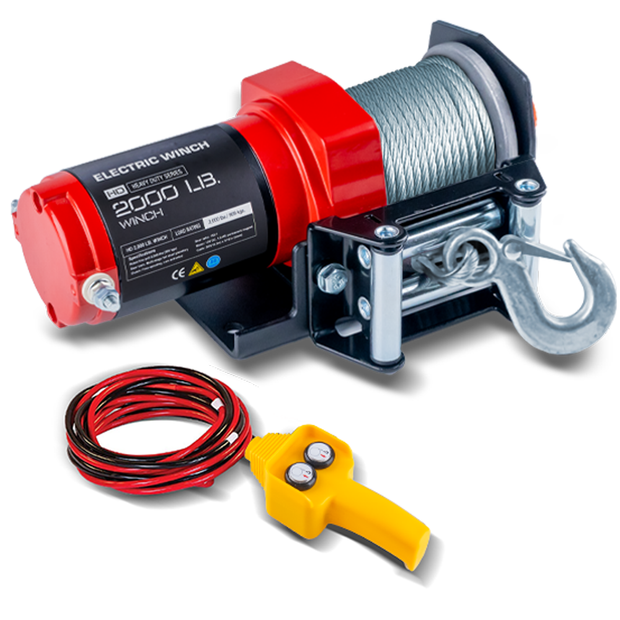 RUGCEL 12V 2000LB WINCH ATV/UTV Steel Rope