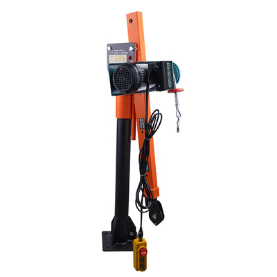 RUGCEL 1100lb Folding Household Hoist Truck Crane with 110V Electric 880lb Hoist