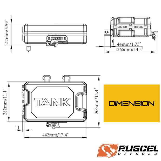 RUGCEL WINCH 12V DC Electric Portable Utility Winch 4500LB