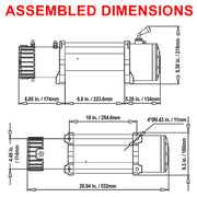 RUGCEL 12V 13500LB WINCH Steel Rope