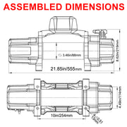 RUGCEL TANK WINCH  20000LB DC 12V/24V