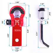 RUGCEL  2 inch Shackle Hitch Receiver and D Ring Shackle