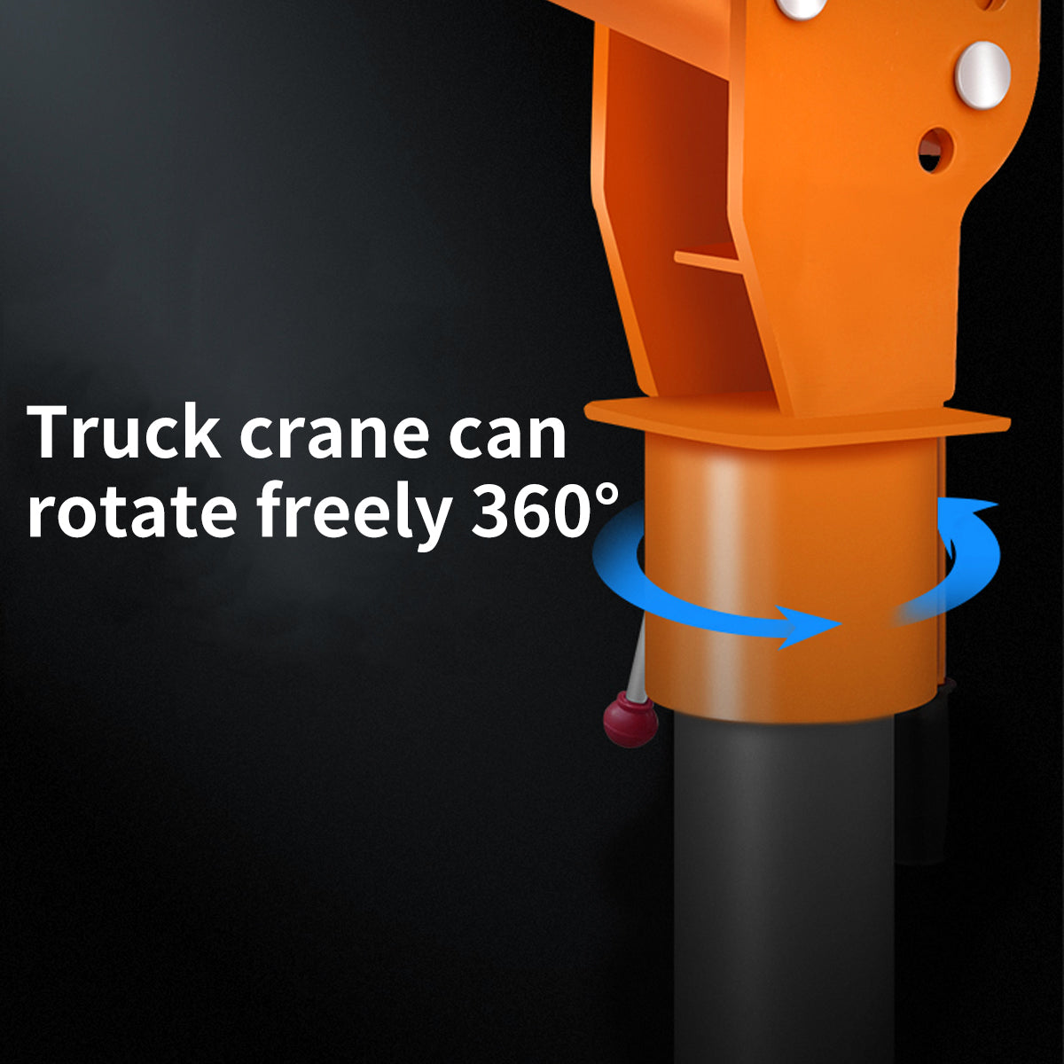 RUGCEL 1100lb Folding Truck-Mounted Crane with 12V 3500lb Wireless Remote Electric Winch