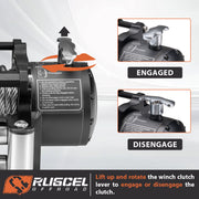 RUGCEL 12V 13500LB WINCH Steel Rope