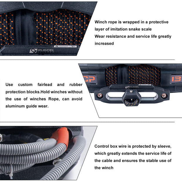 RUGCEL EMCP WINCH with Synthetic Rope