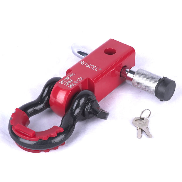 RUGCEL  2 inch Shackle Hitch Receiver and D Ring Shackle