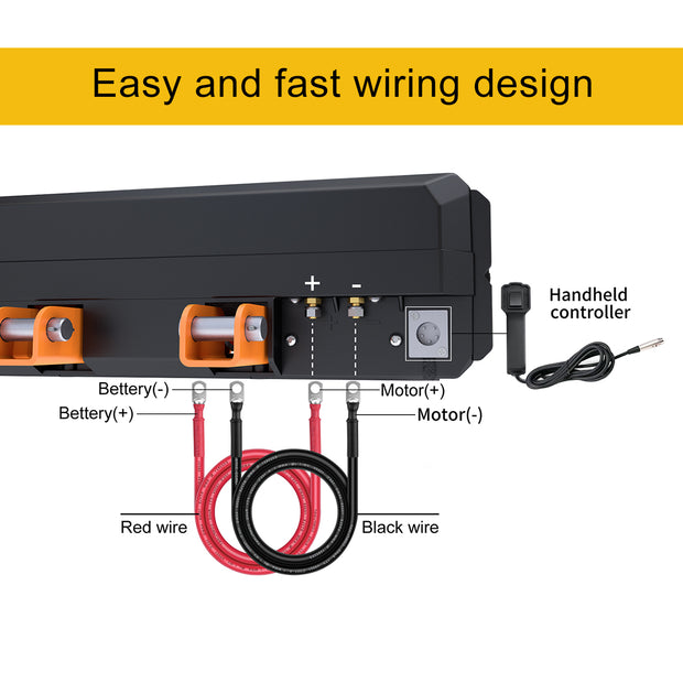 RUGCEL WINCH 12V DC Electric Portable Utility Winch 4500LB