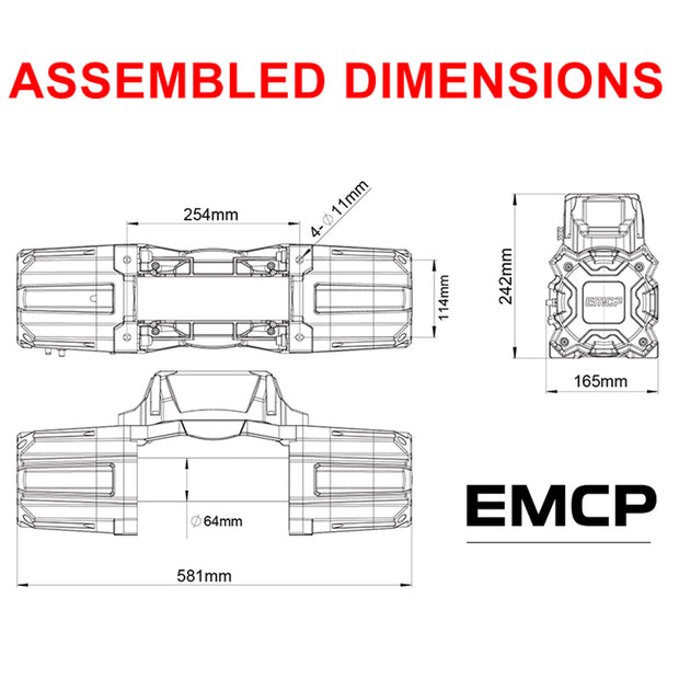 RUGCEL EMCP WINCH with Synthetic Rope