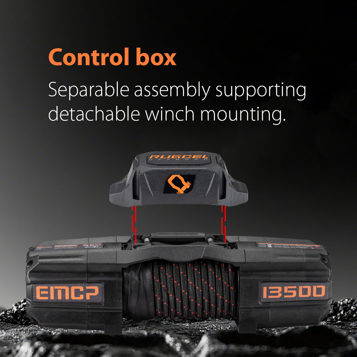 RUGCEL EMCP WINCH with Synthetic Rope
