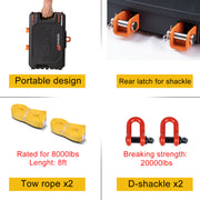 RUGCEL WINCH 12V DC Electric Portable Utility Winch 4500LB