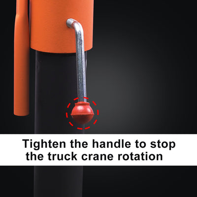 RUGCEL 1100lb Folding Truck-Mounted Crane with 12V 3500lb Electric Winch