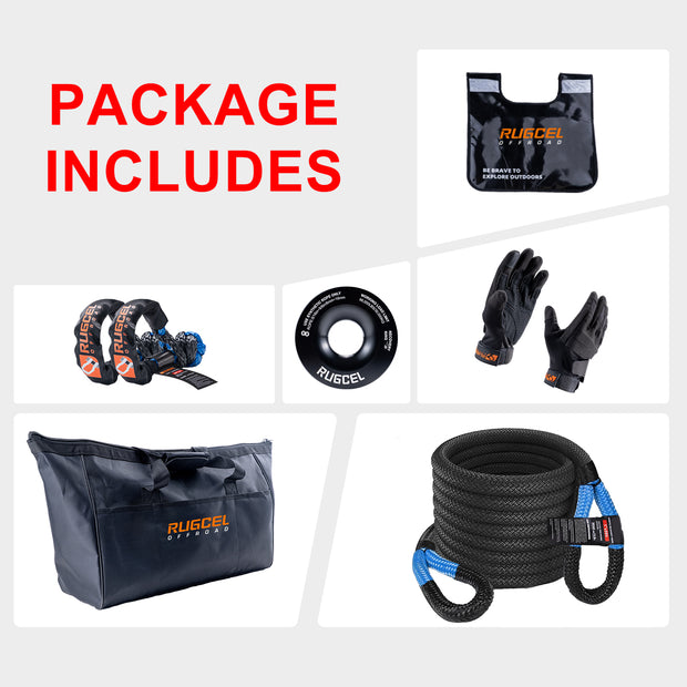 RUGCEL Kinetic Recovery Rope kit (30,360 lbs)