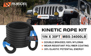 RUGCEL Kinetic Recovery Rope kit (30,360 lbs)