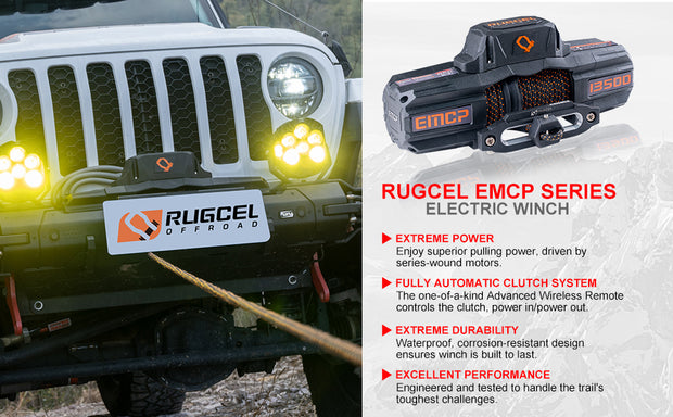 RUGCEL EMCP WINCH with Synthetic Rope