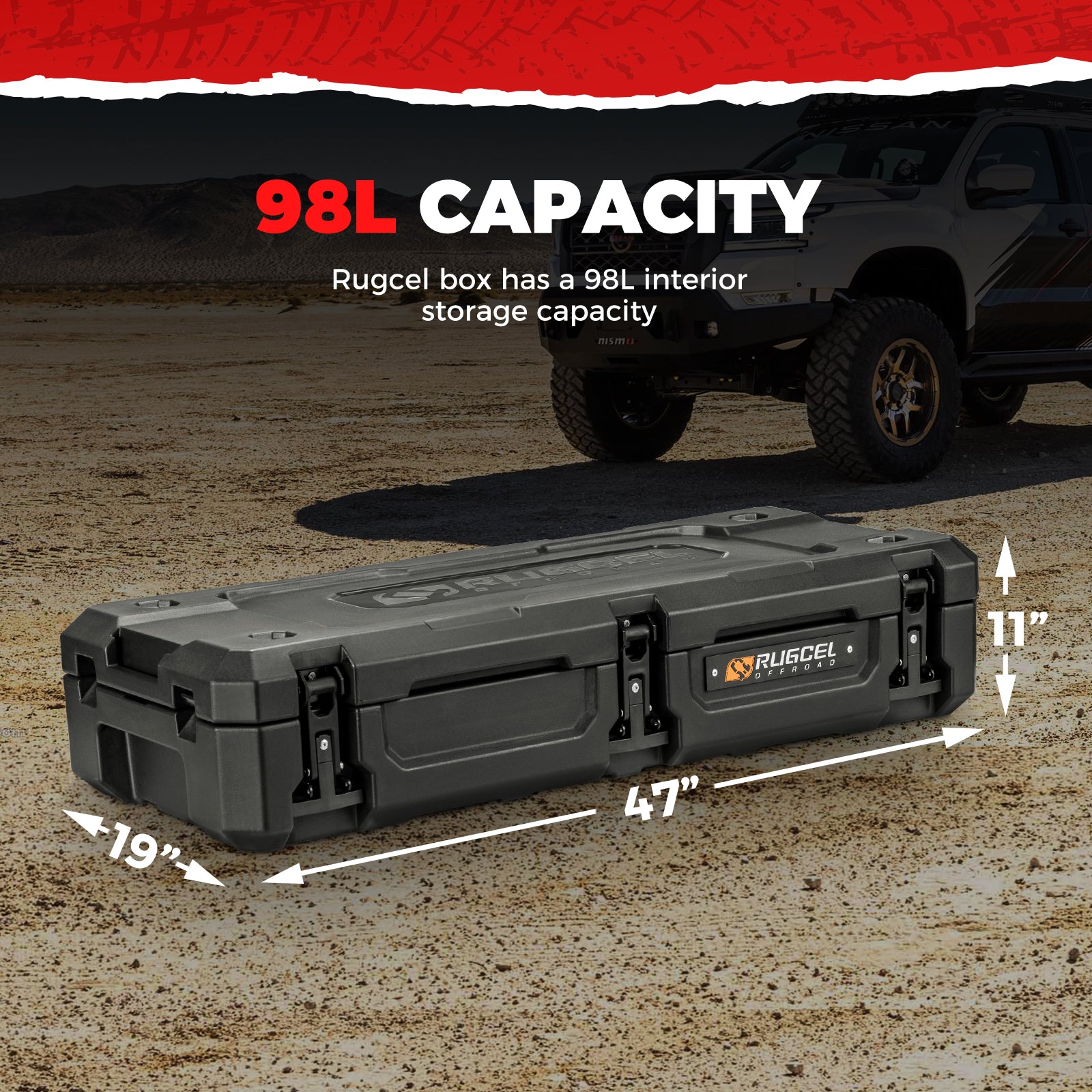RUGCEL Overland Cargo Case 98L