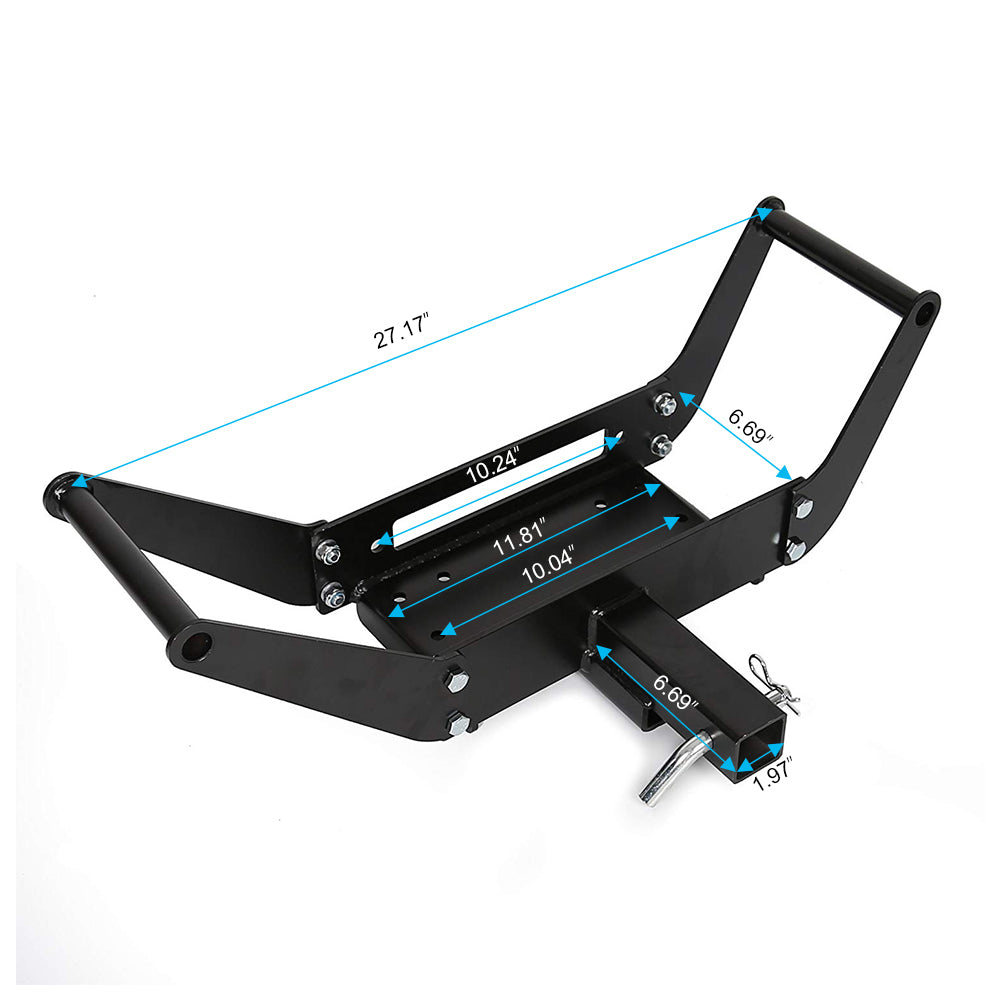 RUGCEL WINCH 10x 4 1/2 Cradle Winch Mount Mounting Plate 8000-15,000 Lb Capacity Winch Mounting Hitch Receiver Recovery Winches Foldable