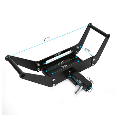 RUGCEL WINCH 10x 4 1/2 Cradle Winch Mount Mounting Plate 8000-15,000 Lb Capacity Winch Mounting Hitch Receiver Recovery Winches Foldable
