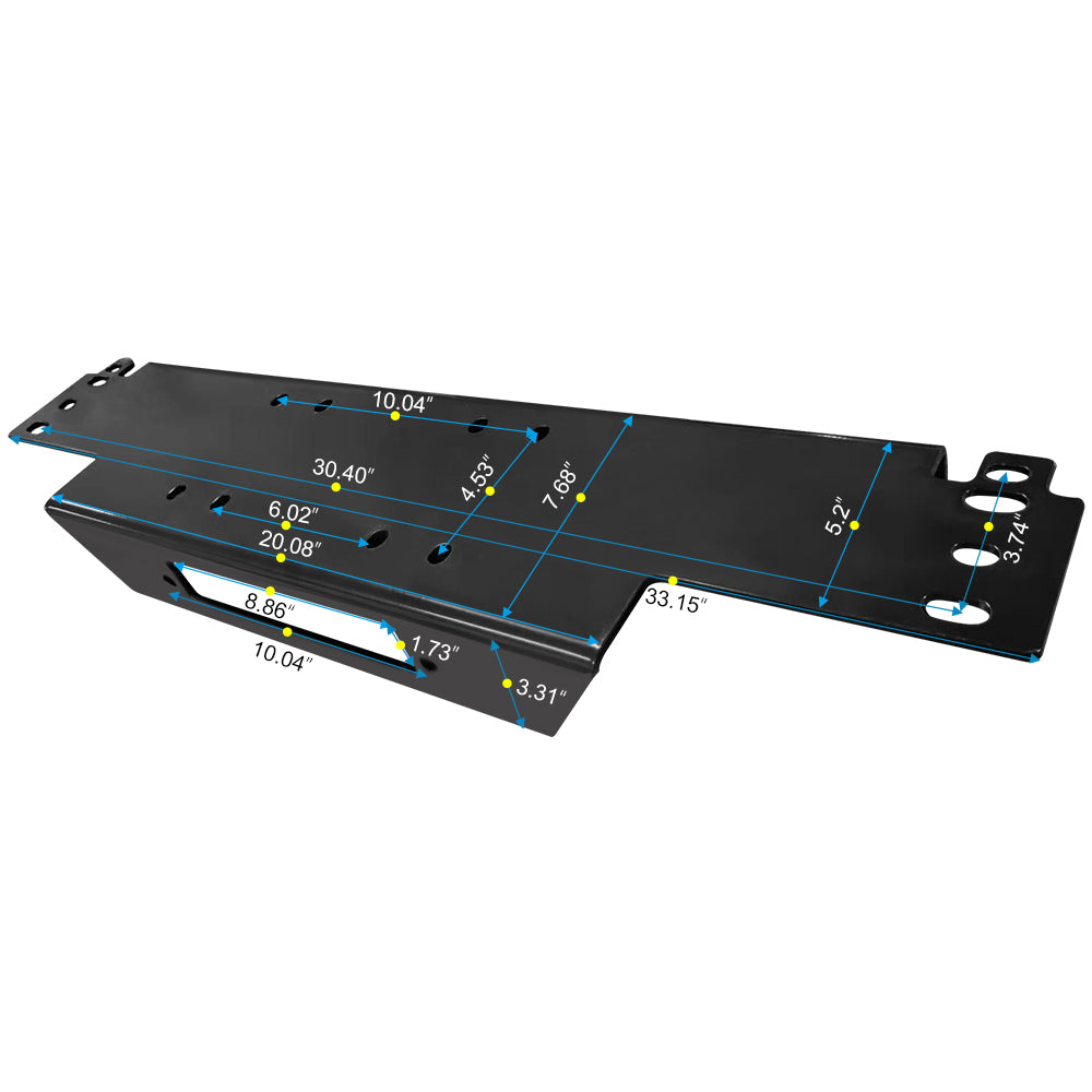 RUGCEL WINCH Cradle Winch Mounting Plate, Winch Mount Recovery Winches (34" Cradle Winch Mounting Plate)